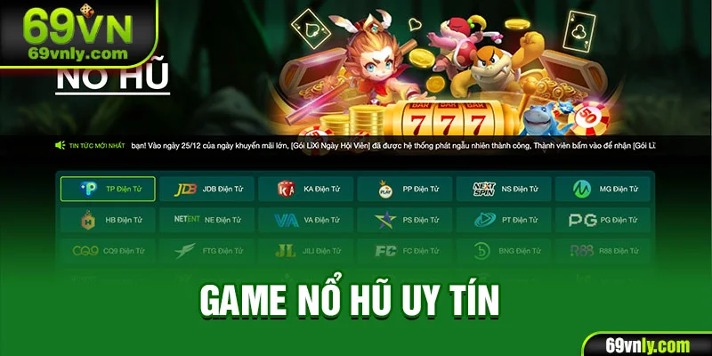 Game nổ hũ uy tín