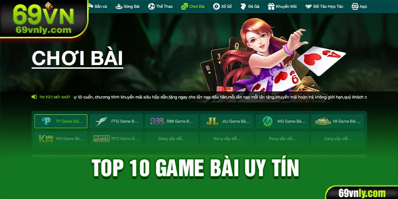 Top 10 game bài uy tín